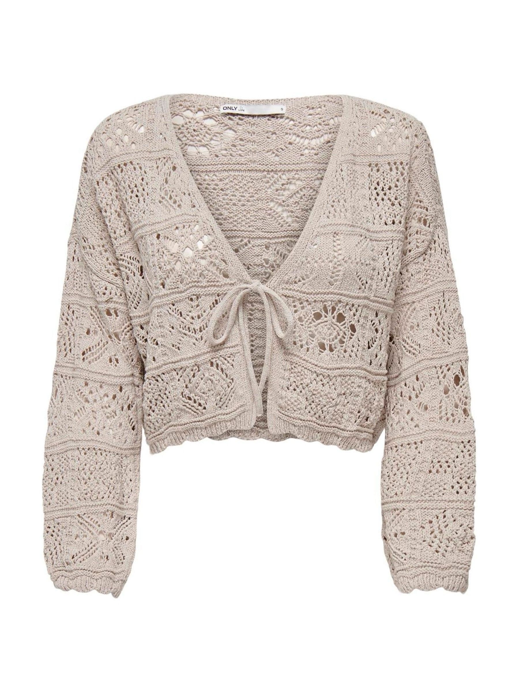 Karen　ベージュ Plus Size Wrap Sweater - Flattering V-Neck Knit for Curves | Shop