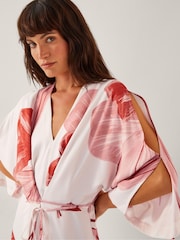 Monsoon Natural June Floral Print Kimono Maxi Dress - Image 2 of 3