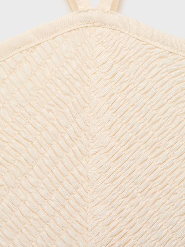 Mango Cream 2 in 1 Jersey Woven Midi Dress - Image 5 of 5