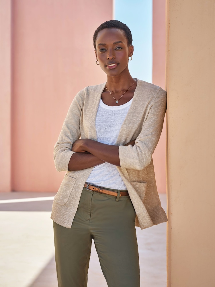 Pure Collection Gold Edge To Edge Sparkle Cardigan - Image 1 of 3