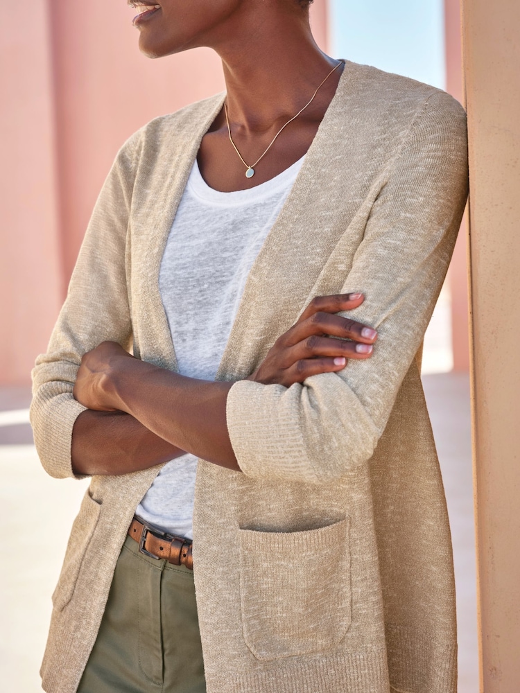 Pure Collection Gold Edge To Edge Sparkle Cardigan - Image 3 of 3