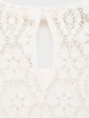 Mango Cream Crochet Lace Tank Top - Image 6 of 6