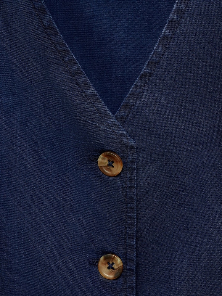 Mango Blue Waistcoat - Image 5 of 5 Mango Blue Waistcoat - Image 5 of 5