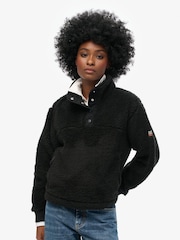 Superdry Black Super Soft Half Zip Jumper - Image 1 of 5