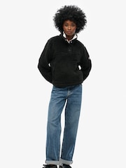 Superdry Black Super Soft Half Zip Jumper - Image 2 of 5