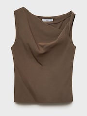 Mango Brown Sleeve Detail Top - Image 4 of 5