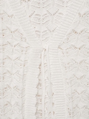Mango White Crochet Knitted Tie Front Cardigan - Image 7 of 7