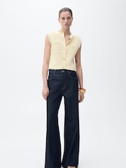 Mango Yellow Knitted Waistcoat - Image 1 of 6