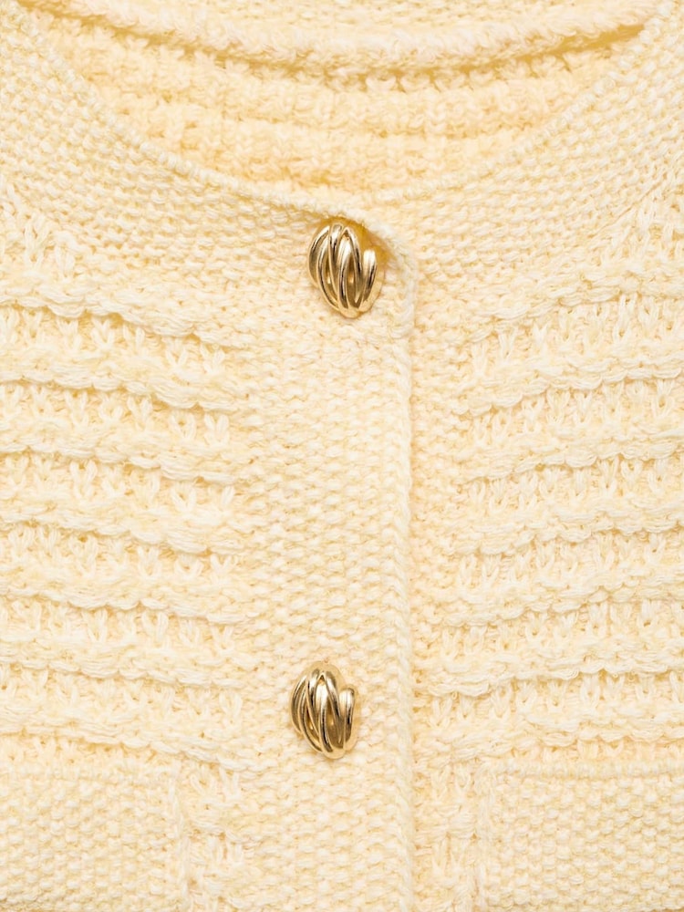 Mango Yellow Knitted Waistcoat - Image 6 of 6 Mango Yellow Knitted Waistcoat - Image 6 of 6