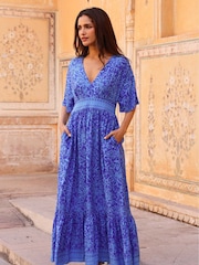 Aspiga Blue Lena EcoVero Dress - Image 1 of 4