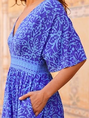 Aspiga Blue Lena EcoVero Dress - Image 3 of 4