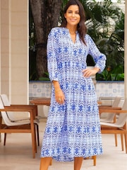 Aspiga Blue Mara 100% Organic Cotton Dress - Image 1 of 5