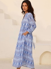 Aspiga Blue Mara 100% Organic Cotton Dress - Image 3 of 5