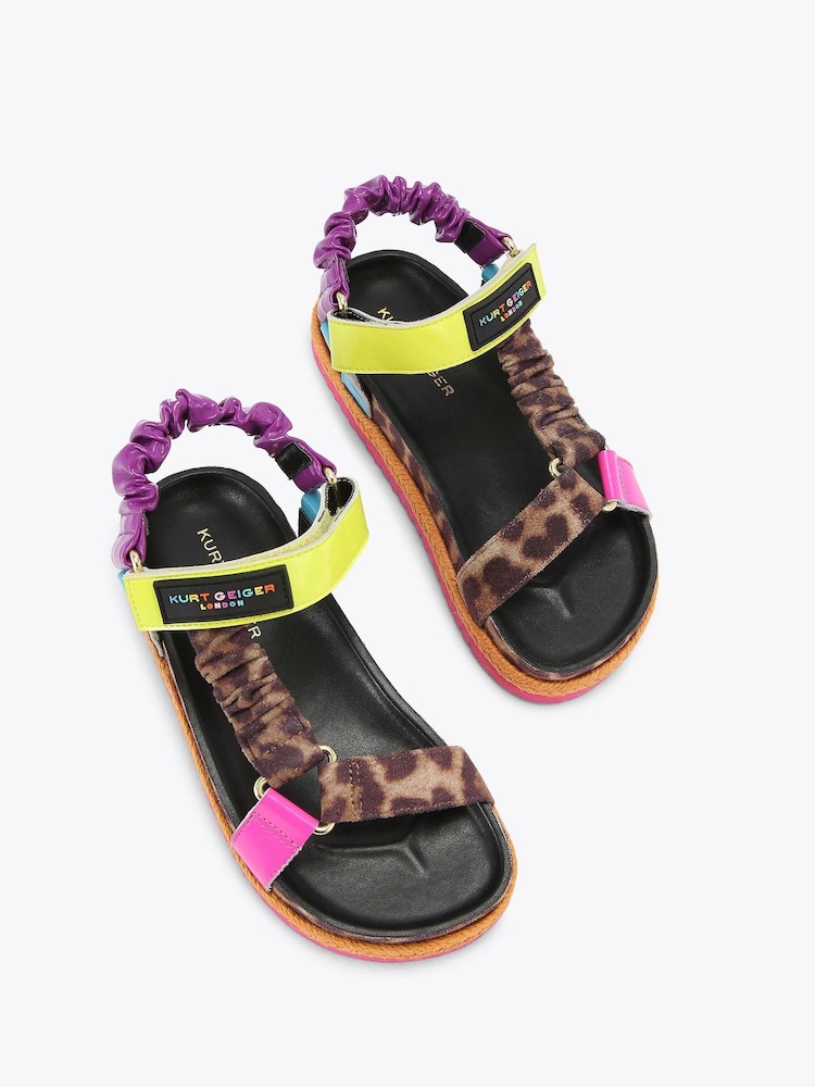 Kurt Geiger London Pink Mini Orion Espadrille Sandals - Image 2 of 4