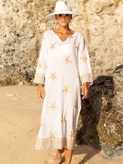 Aspiga Gold Guadalupe Maxi 100% Cotton Tunic - Image 1 of 3
