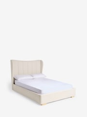 Tweedy Plain Light Natural Grace Upholstered Ottoman Storage Bed Frame - Image 1 of 2