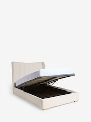 Tweedy Plain Light Natural Grace Upholstered Ottoman Storage Bed Frame - Image 8 of 9
