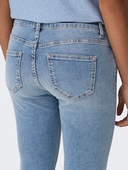 ONLY Blue Denim Pedal Pushers Comfort Stretch Trousers - Image 3 of 6