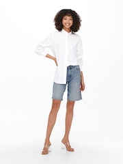 ONLY Blue Long Denim Shorts - Image 2 of 6