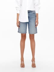ONLY Blue Long Denim Shorts - Image 3 of 6
