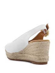 Pavers White Buckle Fastening Wedges Espadrilles - Image 4 of 6