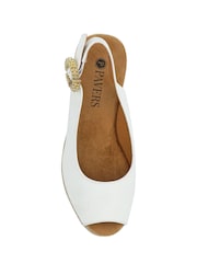 Pavers White Buckle Fastening Wedges Espadrilles - Image 5 of 6