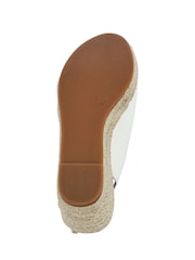 Pavers White Buckle Fastening Wedges Espadrilles - Image 6 of 6