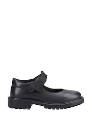Hush Puppies Junior Astrid Bow Black Shoes - Imagen 1 de 4