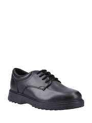 Hush Puppies Romeo Lace Up Junior Black Shoes - Imagen 2 de 4