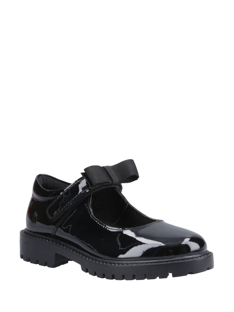 Hush Puppies Junior Astrid Bow Patent Black Shoes - Image 2 of 4