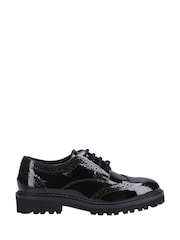 Hush Puppies Senior Gabi Lace Up Patent Black Shoes - Imagen 1 de 4