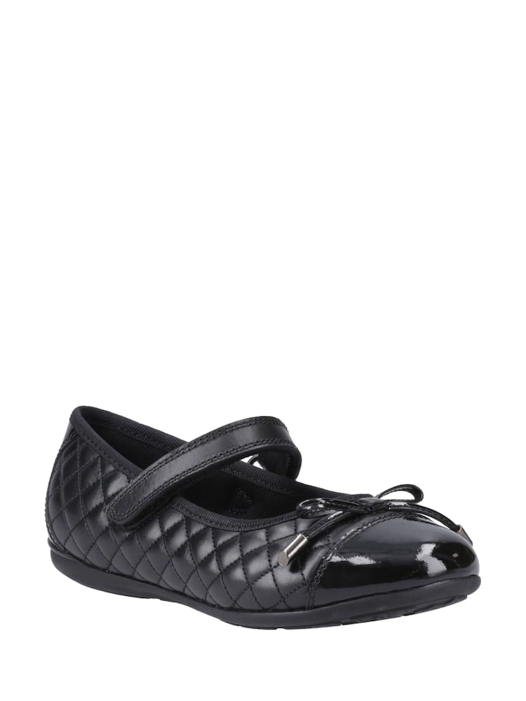 Hush Puppies Junior Lottie Quilt Ballerina Black Shoes - Image 2 of 4 Hush Puppies Junior Lottie Quilt Ballerina Black Shoes - Image 2 of 4