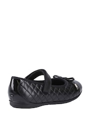 Hush Puppies Junior Lottie Quilt Ballerina Black Shoes - Image 3 of 4