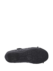 Hush Puppies Junior Lottie Quilt Ballerina Black Shoes - Image 4 of 4