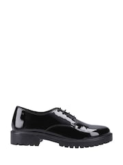 Hush Puppies Junior Aubrey Lace Up Patent Black Shoes - Image 1 of 4
