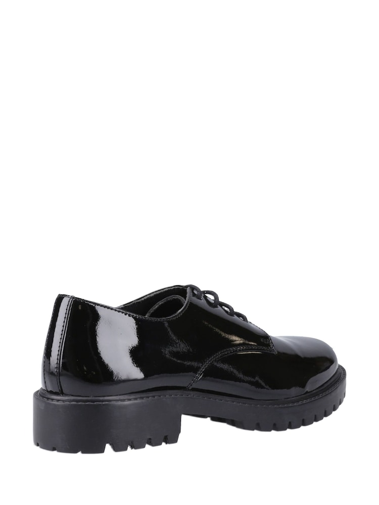 Hush Puppies Junior Aubrey Lace Up Patent Black Shoes - Image 2 of 4