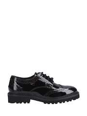 Hush Puppies Senior Gabi Lace Up Patent Black Shoes - Image 1 of 3