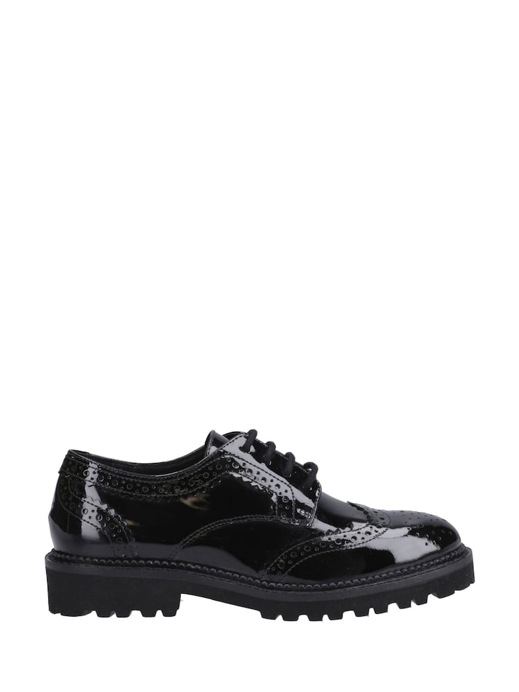 Hush Puppies Senior Gabi Lace Up Patent Black Shoes - Image 1 of 3 Hush Puppies Senior Gabi Lace Up Patent Black Shoes - Image 1 of 3