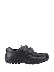 Hush Puppies Junior Maddox Touch Fastening Black Shoes - Image 1 of 4