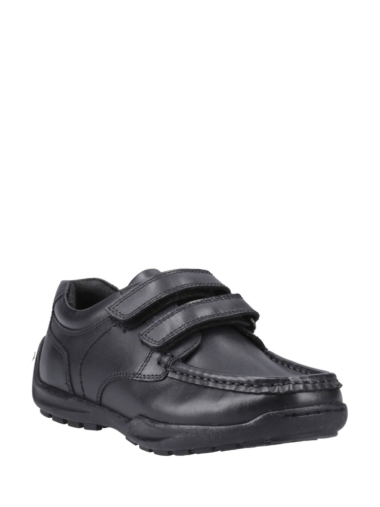 Hush Puppies Junior Maddox Touch Fastening Black Shoes - Image 2 of 4