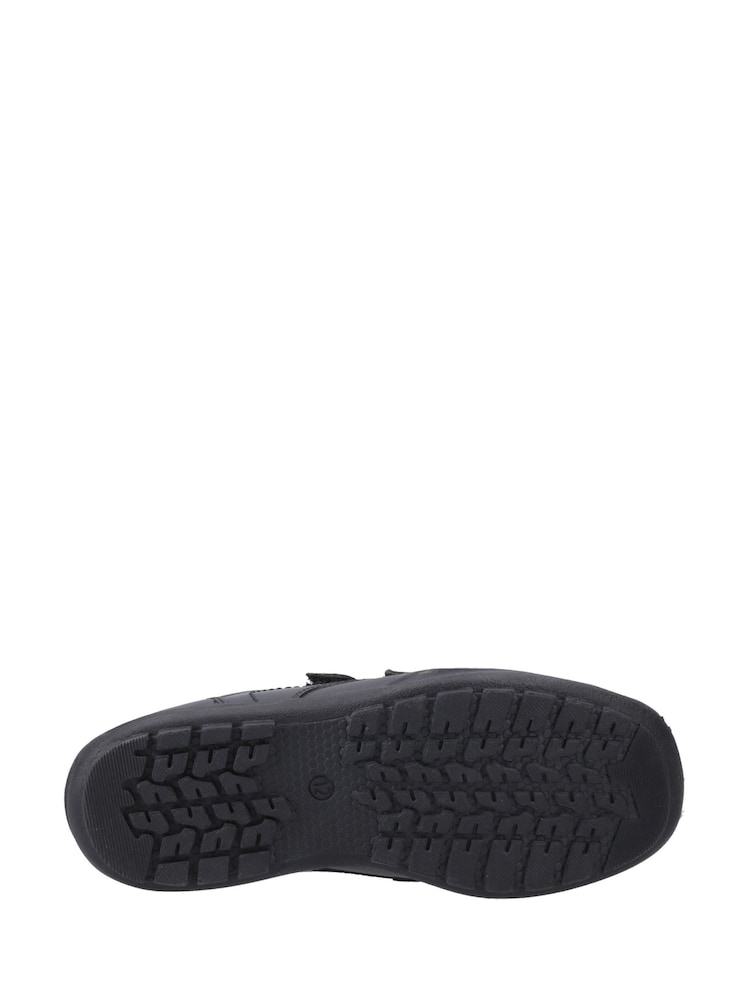 Hush Puppies Junior Maddox Touch Fastening Black Shoes - Image 4 of 4