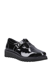 Hush Puppies Senior Florrie T-Bar Patent Black Shoes - Image 2 of 4