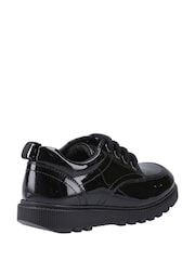 Hush Puppies Black Keeley Lace Up Patent Senior Shoes - Image 2 of 3