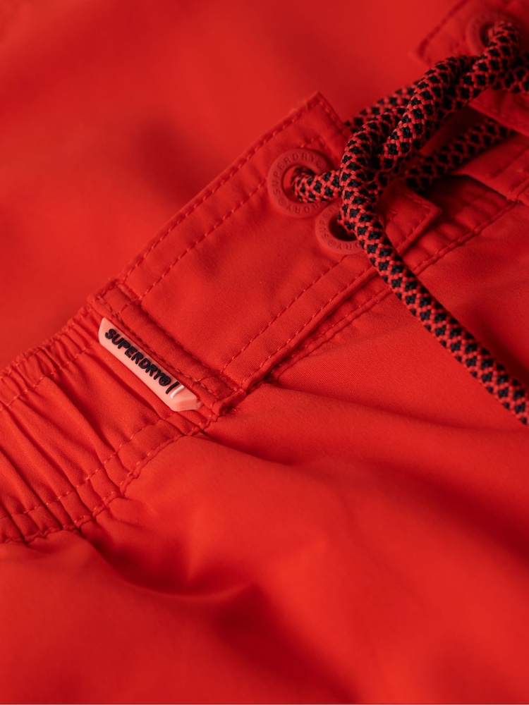Красный - Superdry Classic 19 Inch Logo Board Shorts - Изображение 8 из 8