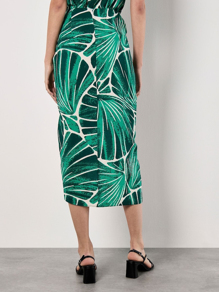 Apricot Green Oversized Cockle Wrap Tie Skirt - Image 2 of 4