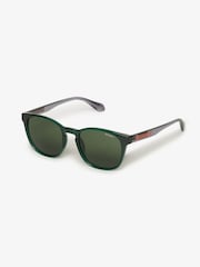 Superdry Green Round Frame Sunglasses - Image 1 of 2