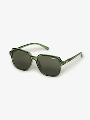 Superdry Green Oversized Square Sunglasses - Image 1 of 1