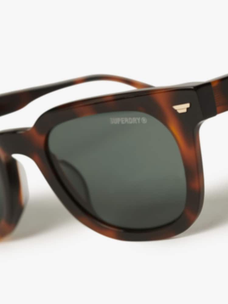 Superdry Brown Retro Square Sunglasses - Image 2 of 3