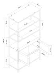 Dark Natural Oswin Oak Effect Shelf - Image 3 of 5