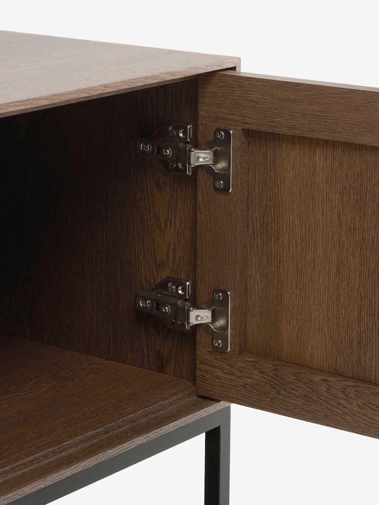 Dark Natural Oswin Oak Effect Extra Large Sideboard - Image 5 of 5 Dark Natural Oswin Oak Effect Extra Large Sideboard - Image 5 of 5